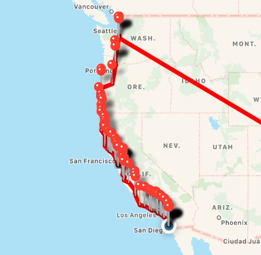 Seattle to San Diego
