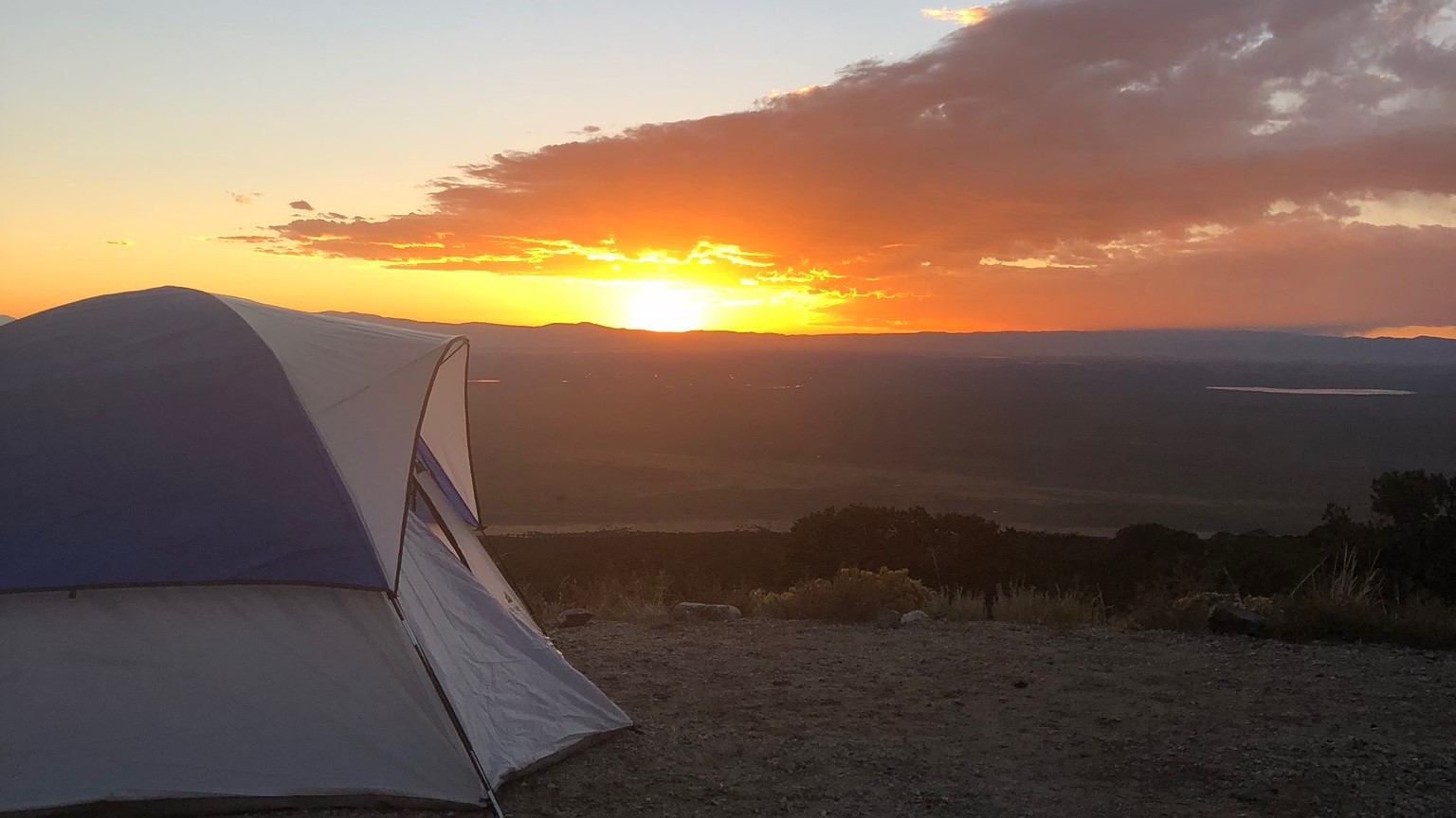 Sunset at the first camp location