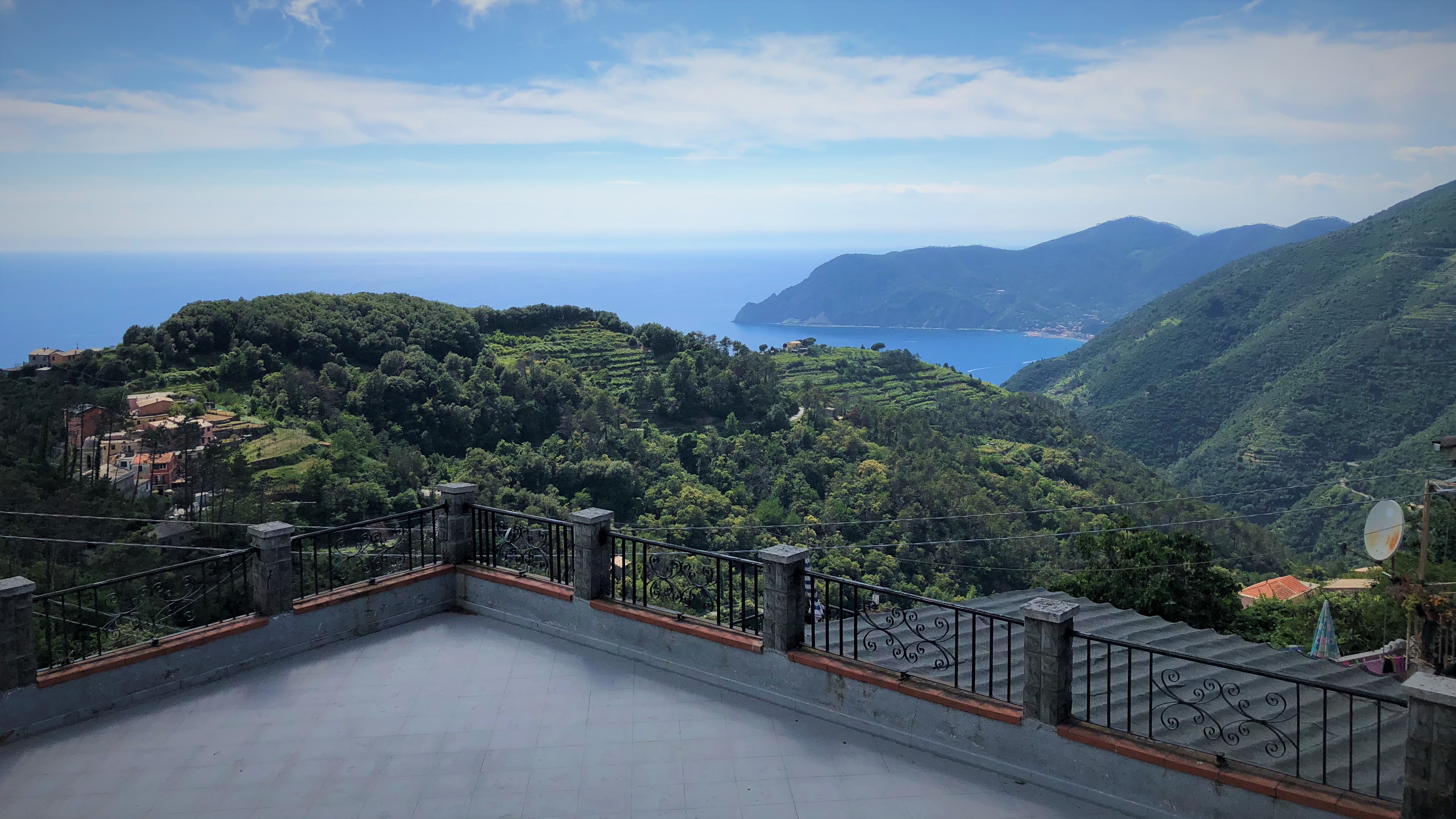 Someone's balcony has a nice view