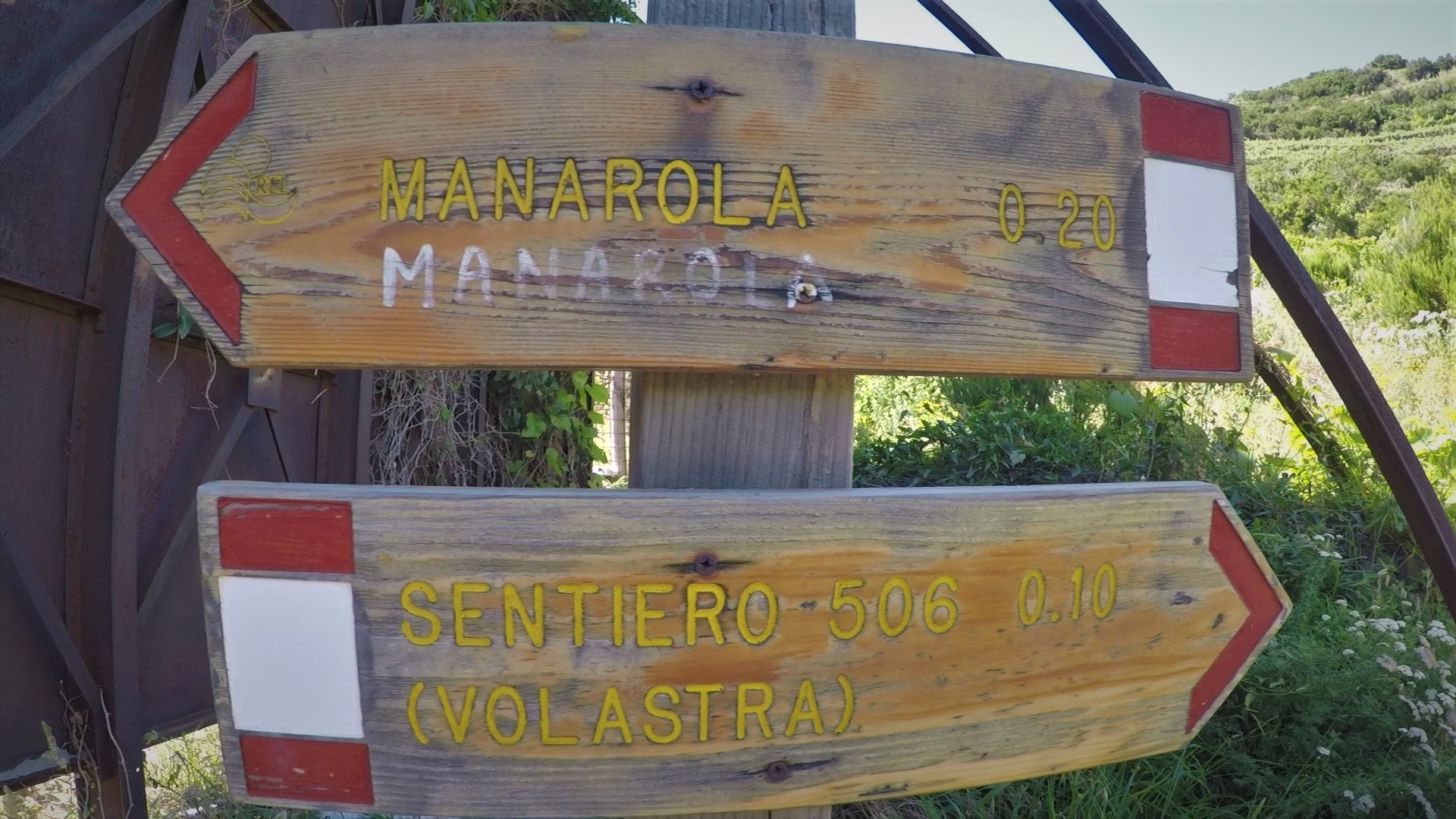 A rare trail sign