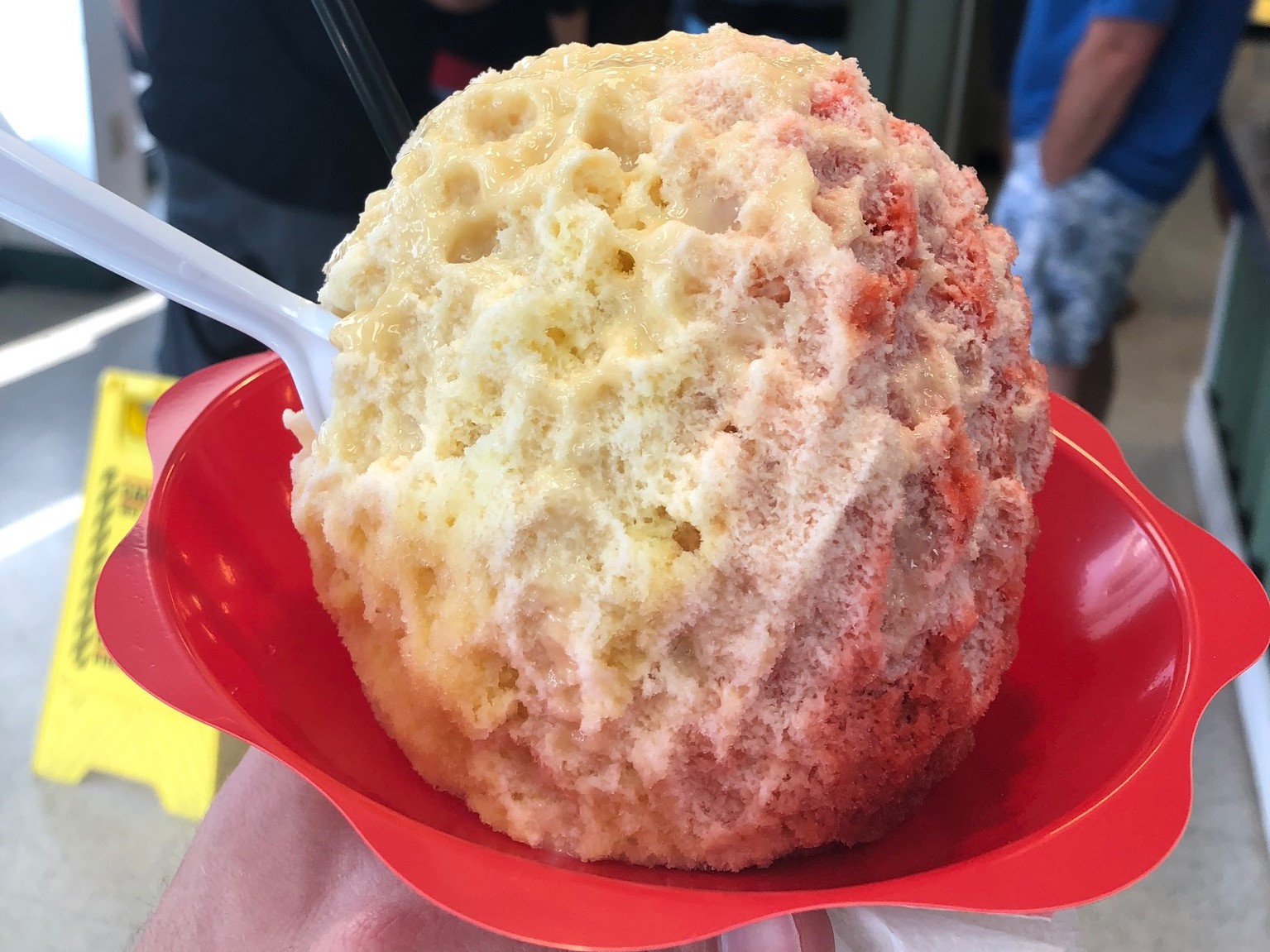 The largest shaved ice cone I've ever had