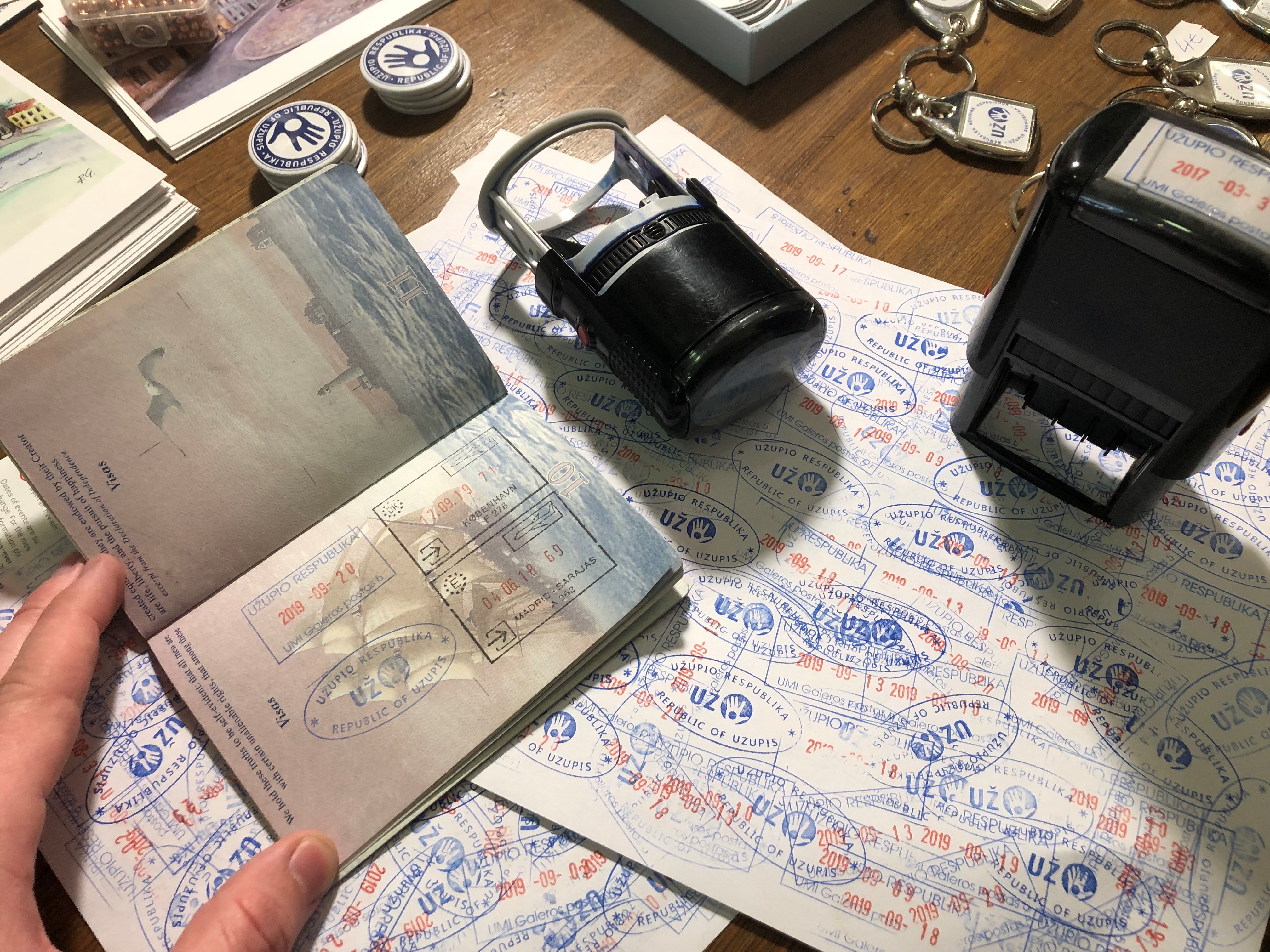 Užupis - getting the passport stamped!