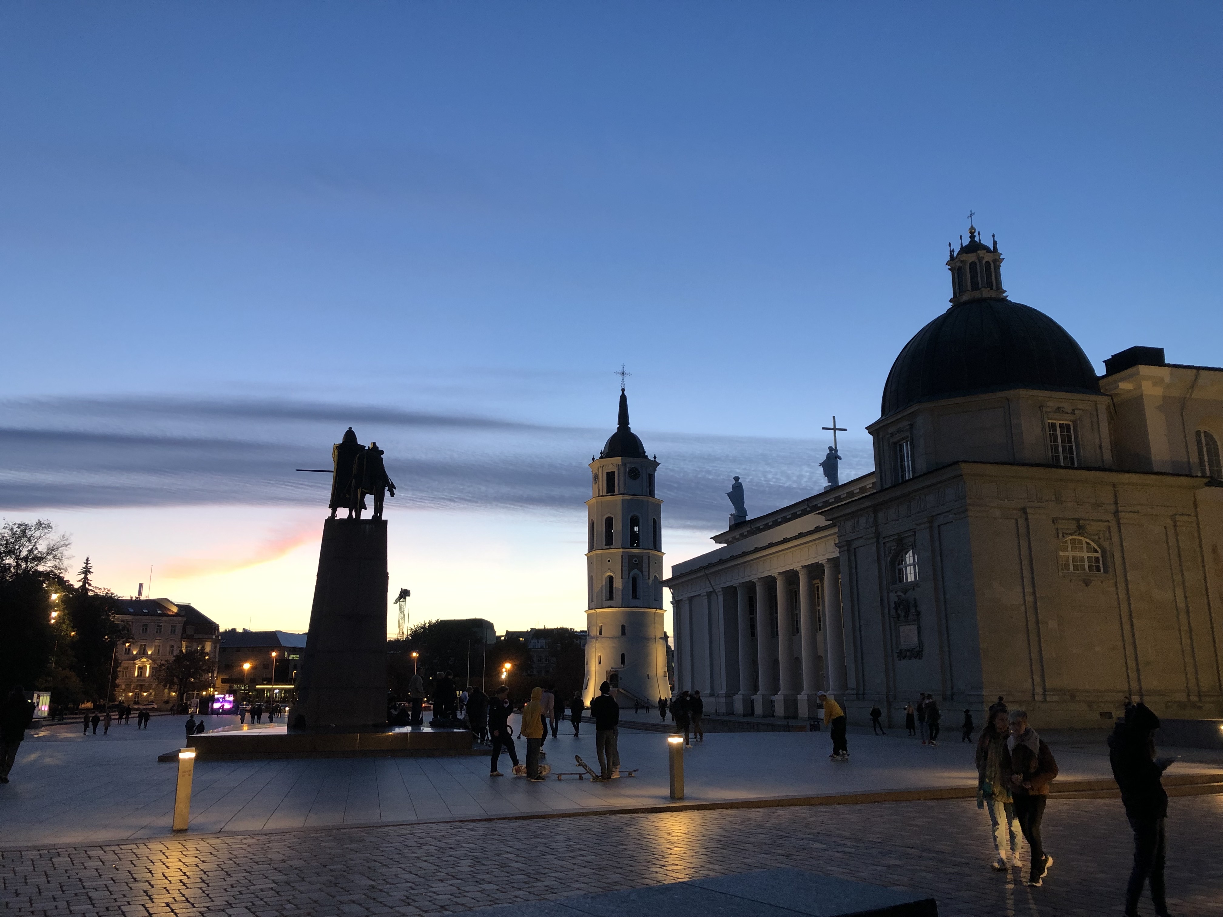 Evening at Vilnius Cathedral