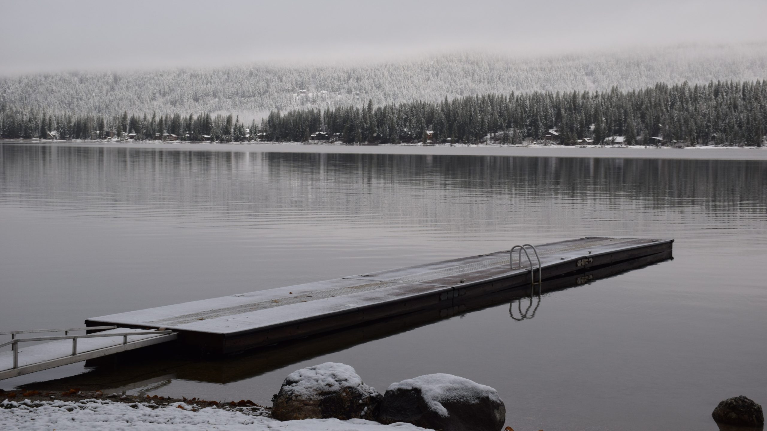 Our dock after the snowy night