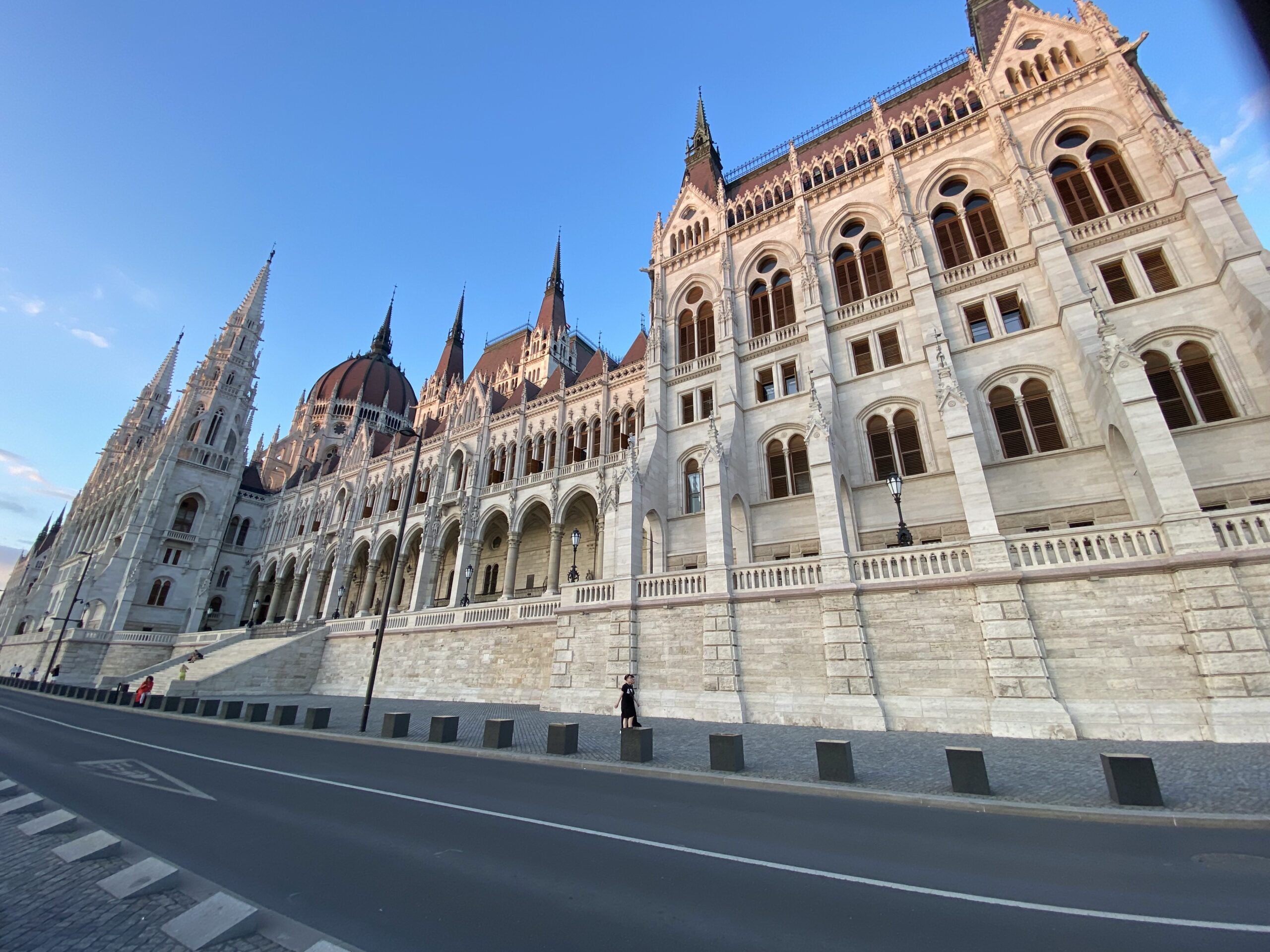 Outside the Parliament