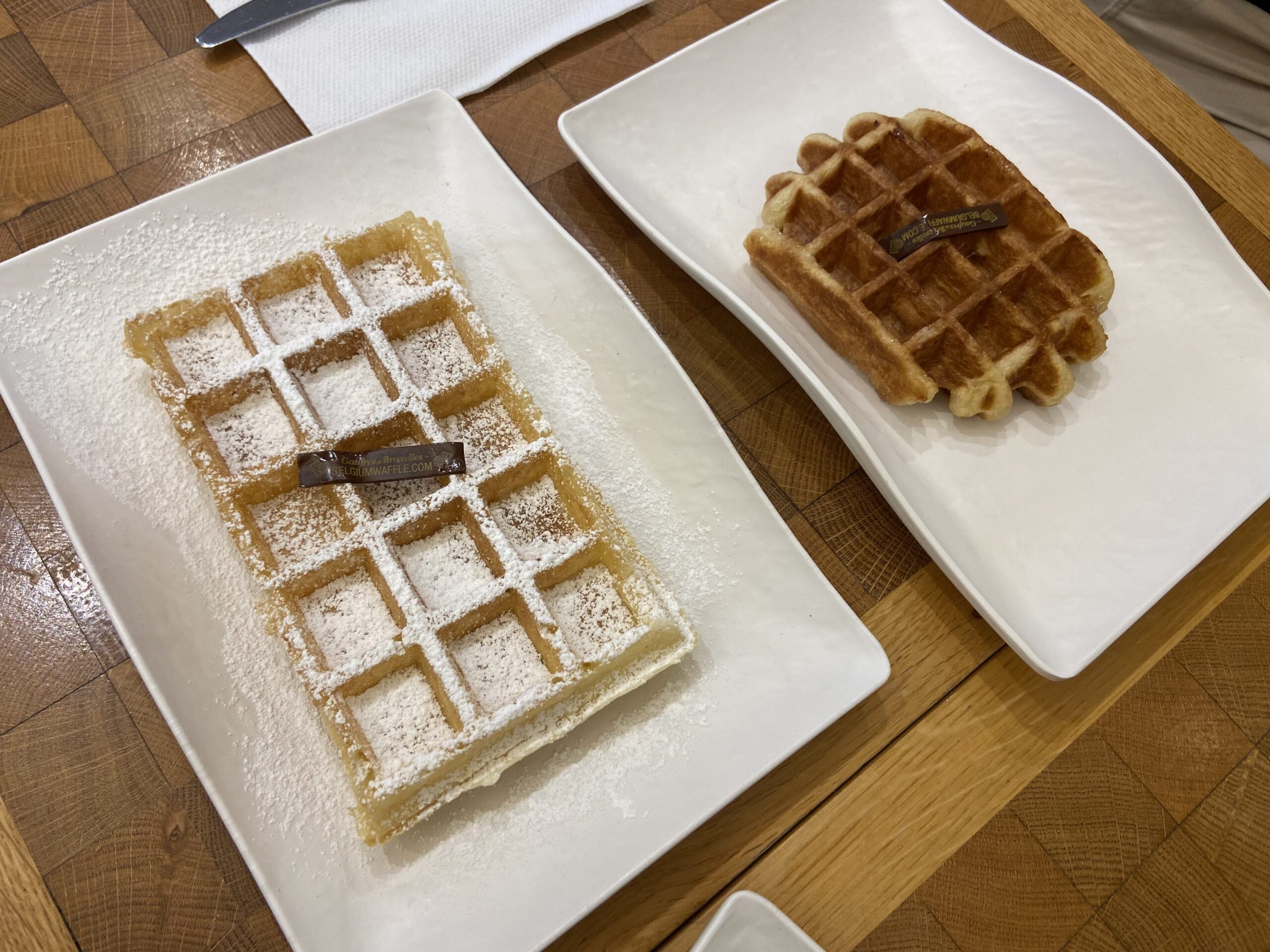 Brussels (left) and Liege (right) style