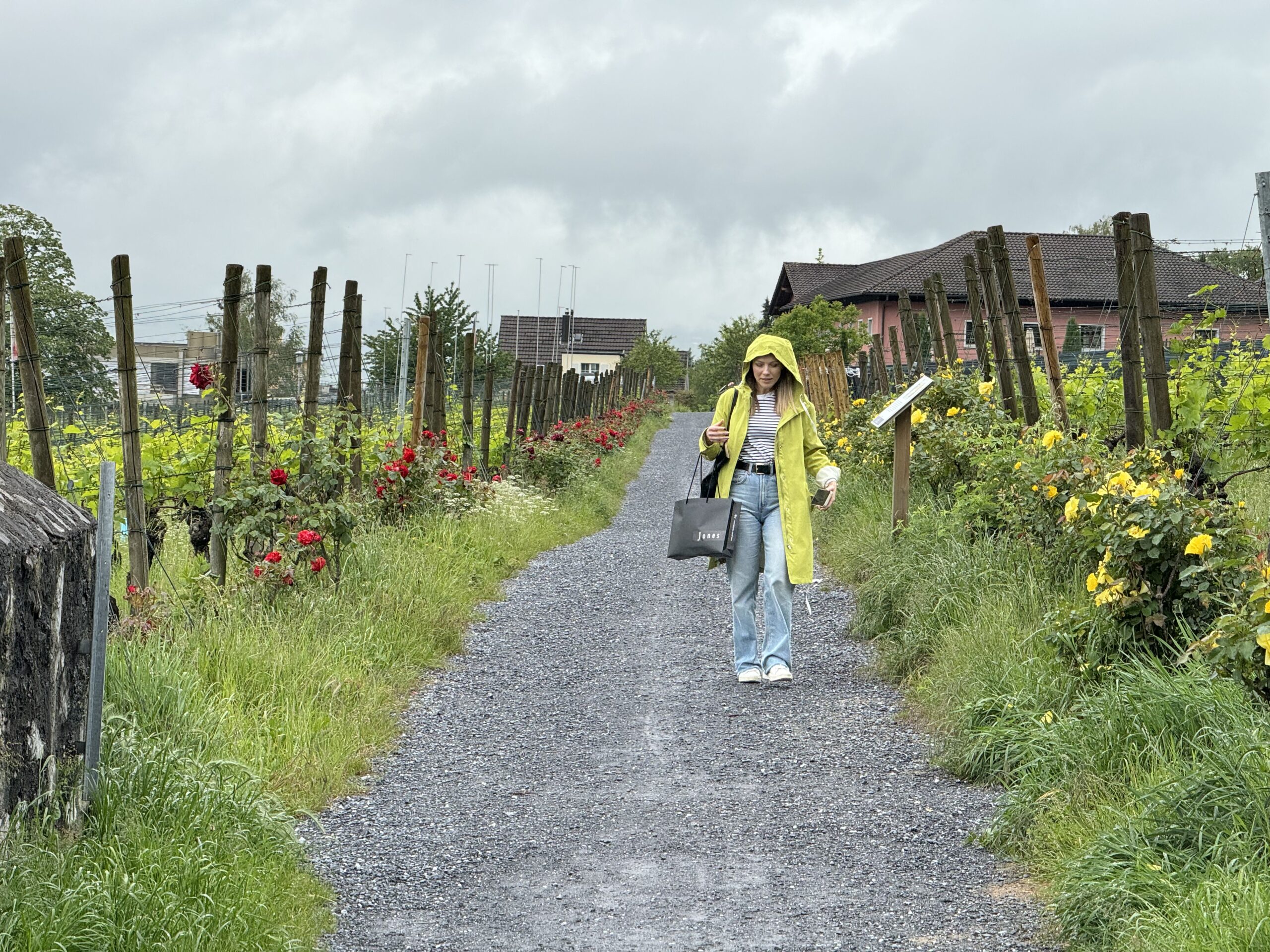 Walking to the winery